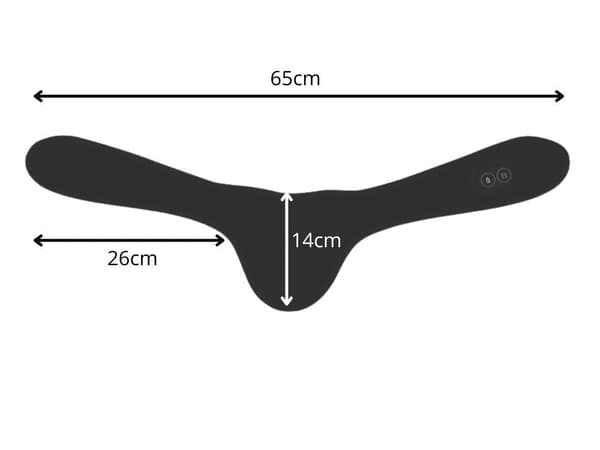 Nakkemassagebånd med varme og vibration, 3 indstillinger, USB-C, grå/rosa
