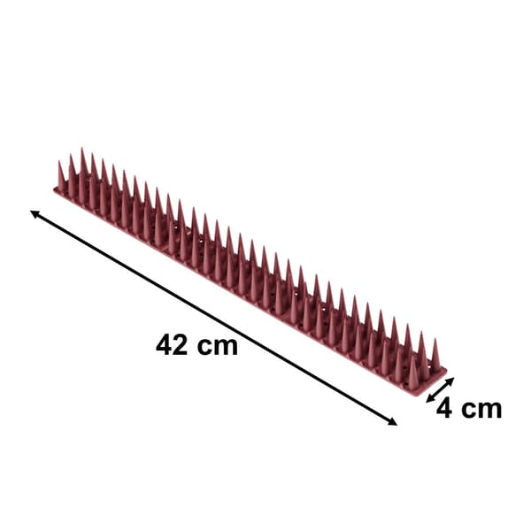 Fuglepigge i plast 8 moduler 342 cm brun til altan og vindueskarm