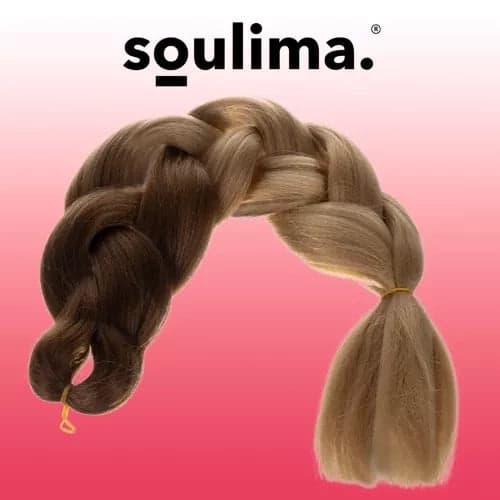 Syntetiska hårflätor ombre blond 60 cm