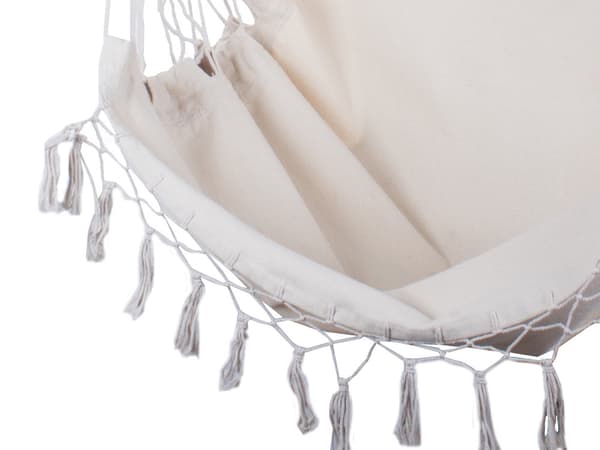 Hængestol hammock chair bomuld/polyester med træstang 90 cm