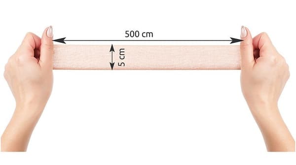 Brösttejp bröstlyft beige 5 m x 5 cm med 10 skyddsnipplar