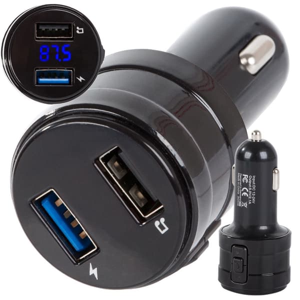 FM-sender Bluetooth til bil med handsfree MP3 og 2x USB 12-24V