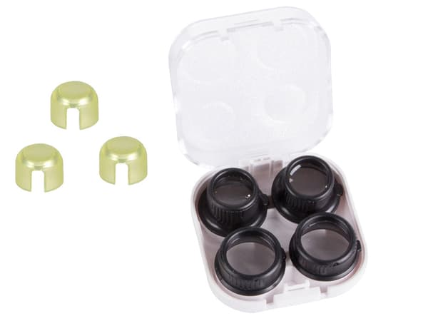Pannlupp med LED 6 linser 6x/10x/25x inkl batterier svart/vit