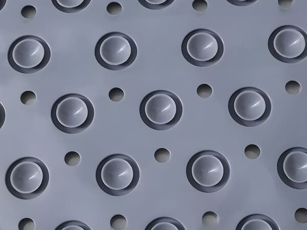 Duschmatta PVC grå 69x35,5 cm halkskydd sugkoppar massage/fottvätt