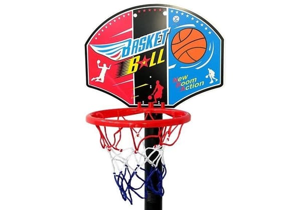 Basket-sæt til børn 115 cm med bold og pumpe, foldbart fra 3 år
