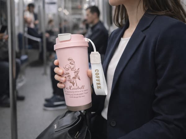 Termokrus med sugerør 530 ml dobbeltvæg rustfrit stål rosa