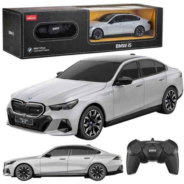 Fjernstyret bil BMW i5 R/C 1:24 grå, batteridrevet