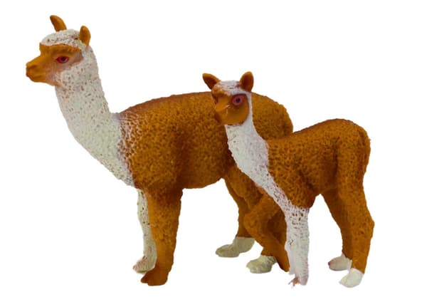 Lamafigurer mor och unge 2-pack 8 cm/6 cm, CE/EN71, 3+ år