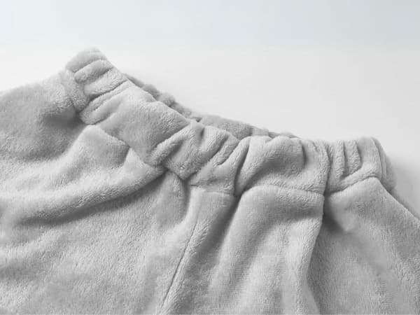 Pyjamasæt dame 2-dele bomuld grå XL langærmet trøje + shorts