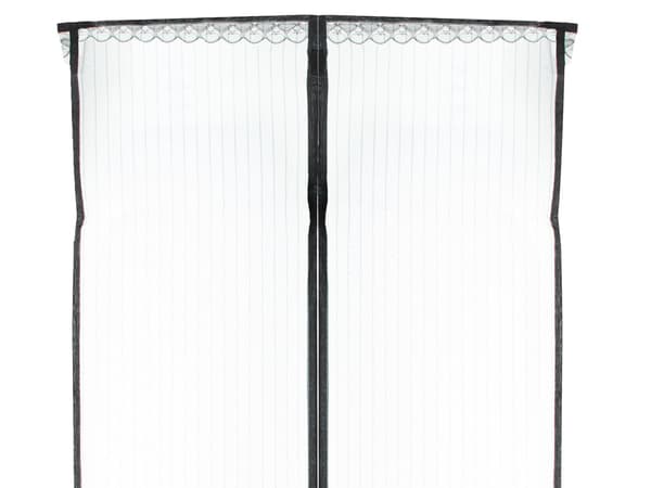 Magnetisk insektnet til dør 110x220 cm sort polyester med stifter Black
