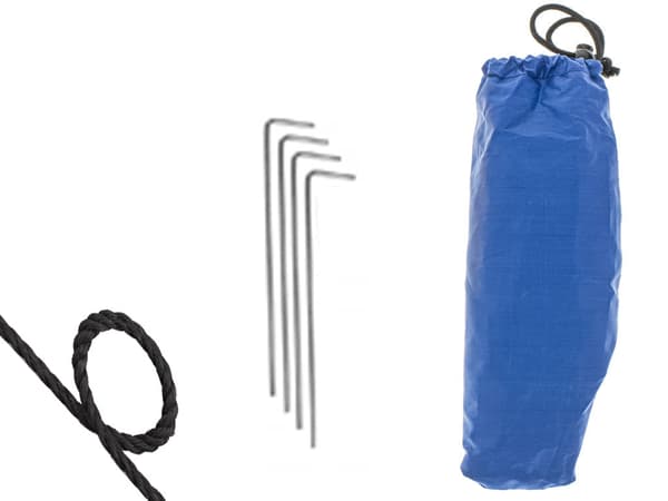 Strandparasol med sidoväggar 213 cm UV-skydd fällbar med bärväska multifärg
