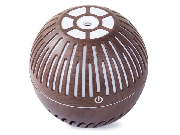 Luftfugter aromadiffuser 300 ml USB med LED/RGB-lys mørkebrun