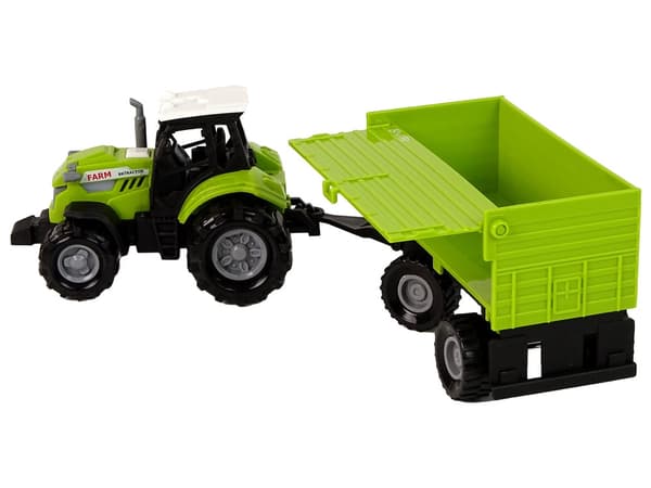 Legetøjstraktor med trailer grøn med lys og lyd 25,5 cm inkl. batterier