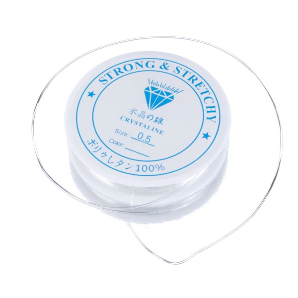 2-pack Transparent elastisk tråd för smyckestillverkning – 0,8