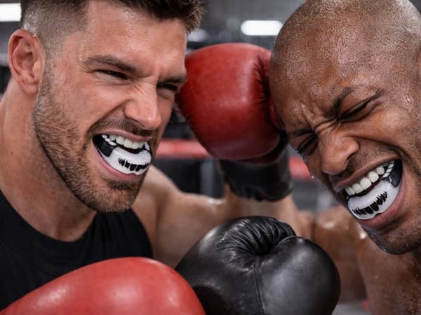 Tandskydd formbart för boxning/MMA/kickboxning med etui, svart