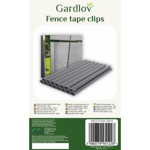 Stängselbandsklipp PVC grå 20-pack universella 19x1,25 cm