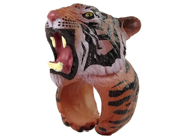 Handring tiger för barn 3+ i plast, giftfri färg, EN71