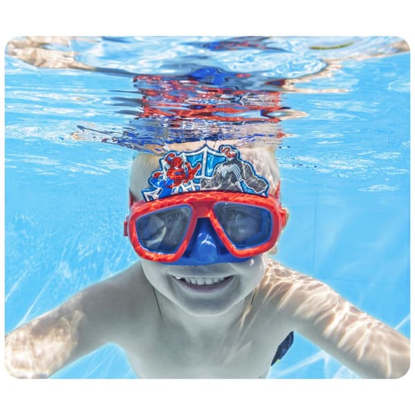Dykmask barn Spiderman-tema plast/silikon justerbar rem modell 98023