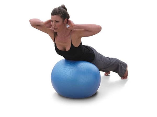 Gymnastikbold 65 cm PVC sølv inkl pumpe