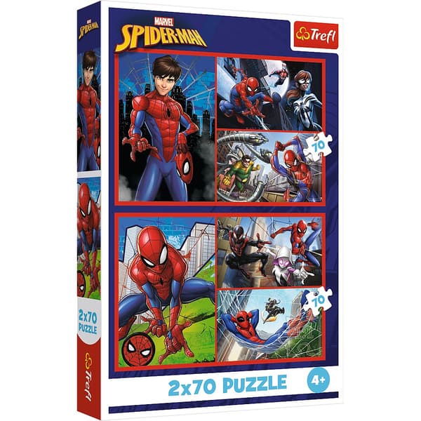 Pussel 2x70 bitar Disney Marvel Spiderman 275x180 mm