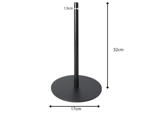 Pappershållare för hushållspapper svart metall 32 cm