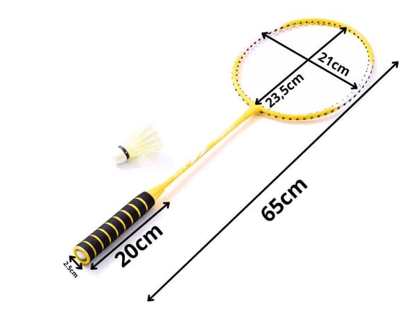 Badmintonmailasetti 2 kpl 65 cm, vihreä, kotelolla