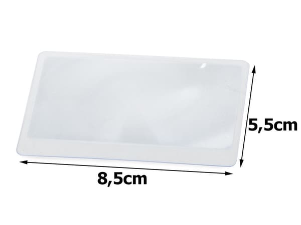 Läslupp Fresnel-lins 1x–5x 55x85 mm