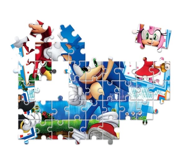 Sonic utbildningsset för barn 3+ med pussel 30/48 bitar, memo & block