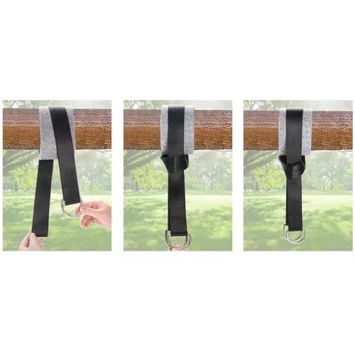 Hängmatte- och gungfäste kit 152 cm nylonrep 150 kg, 2-pack