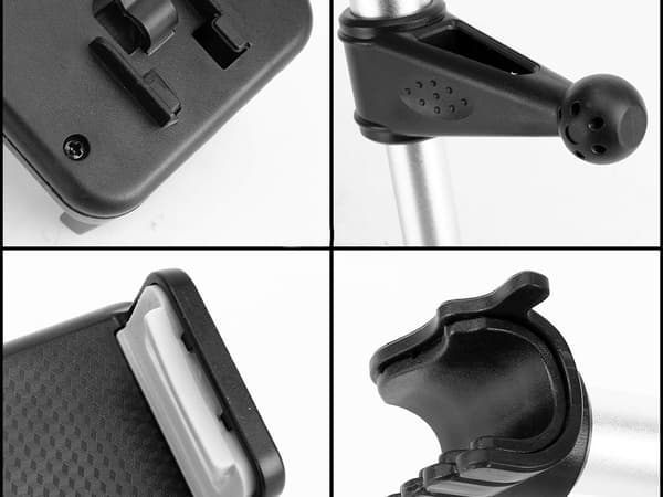 Nakkestøtteholder til bil til mobil/tablet 11–19 cm sort