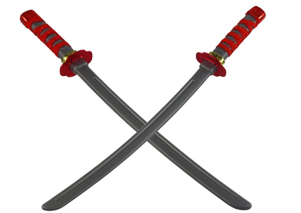 Ninja leksaksvapen set 5 delar – 2 svärd, 2 daggar, mask