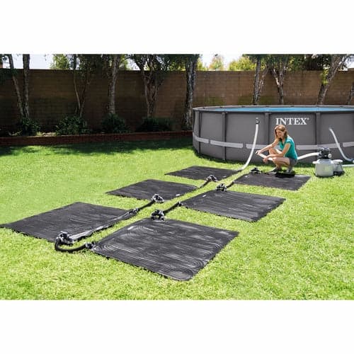 Solvarmemåtte pool 120x120 cm PVC sort, til pumper under 5678 l/t