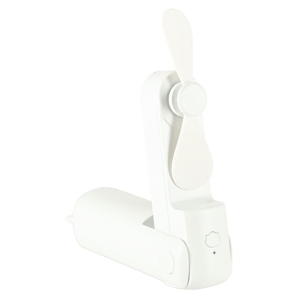 Bærbar mini-ventilator foldbar med powerbank 1200 mAh USB-C White