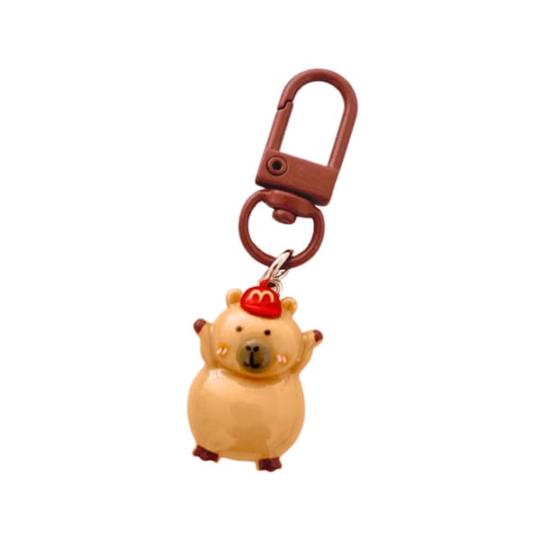 Mini-kapybara-avaimenperät 4 kpl 3 cm muovifiguurit