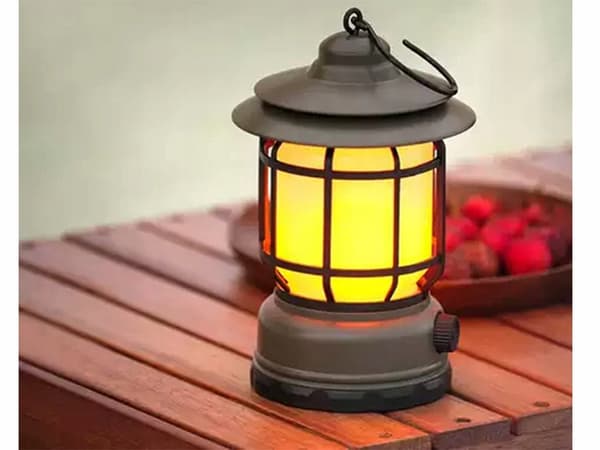 Genopladelig campinglampe LED 2 indstillinger USB-C 24 cm