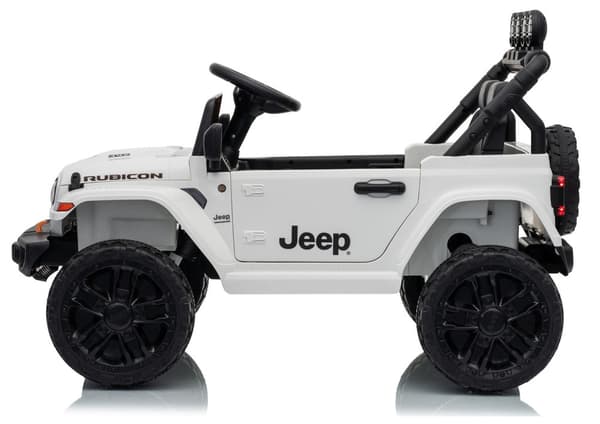 Batteridriven leksaksbil ride-on Jeep Rubicon för barn vit