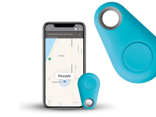 Bluetooth-avaintenetsijä avainrenkaalla 25 m iOS/Android, sininen