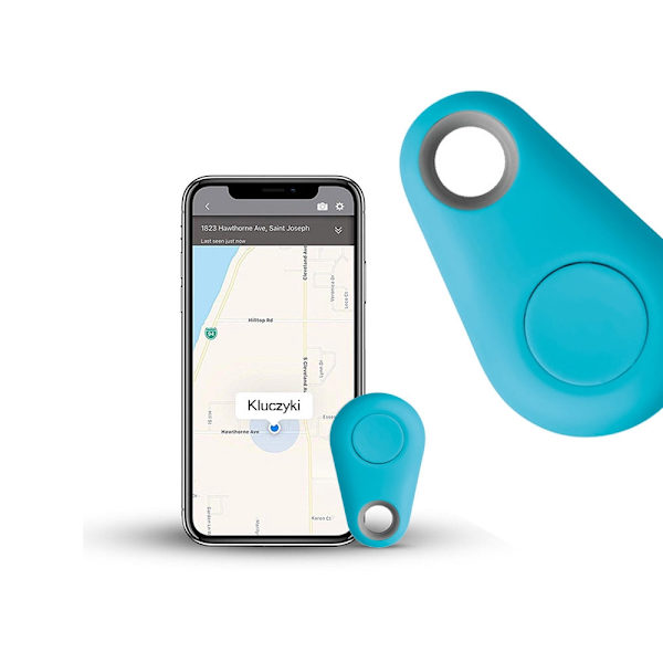 Bluetooth nyckelsökare nyckelring 25 m för iOS/Android blå