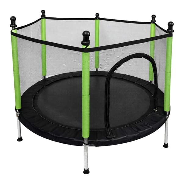 Trampolin til børn 140 cm med sikkerhedsnet, 10 bolde, 150 kg