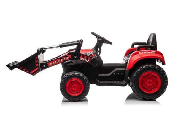 Uppladdningsbar eltraktor för barn med skopa BW-X002A röd