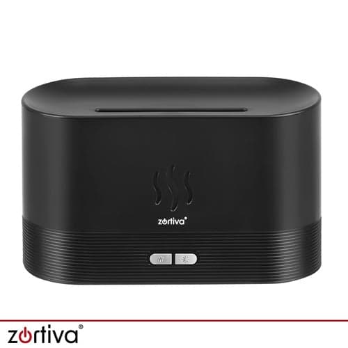 Aroma diffuser luftfuktare 180 ml med RGB LED eldeffekt, 3 doftoljor