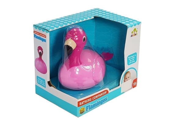 Kylpylelu flamingo, vaaleanpunainen, kelluva lapsille