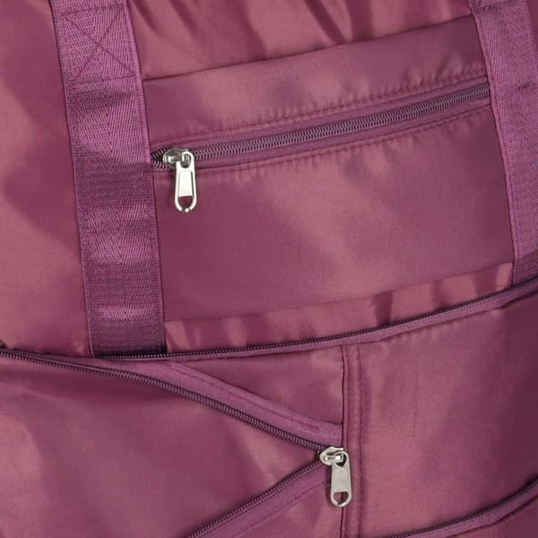 Sammenklappelig kuffert med hjul 50L vandtæt Oxford-polyester lilla