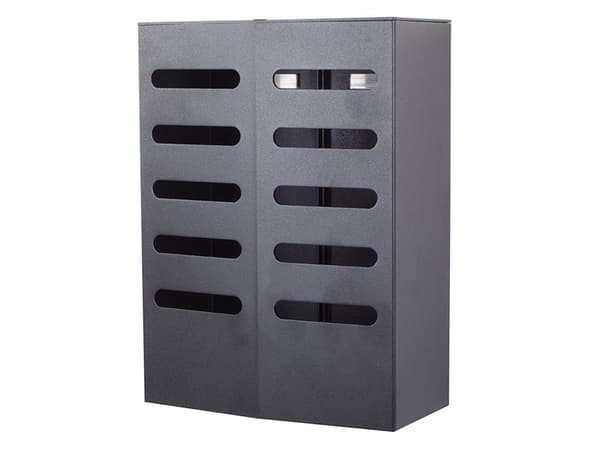 Knivstativ vægmontering pulverlakeret stål sort 20x15x7,5 cm
