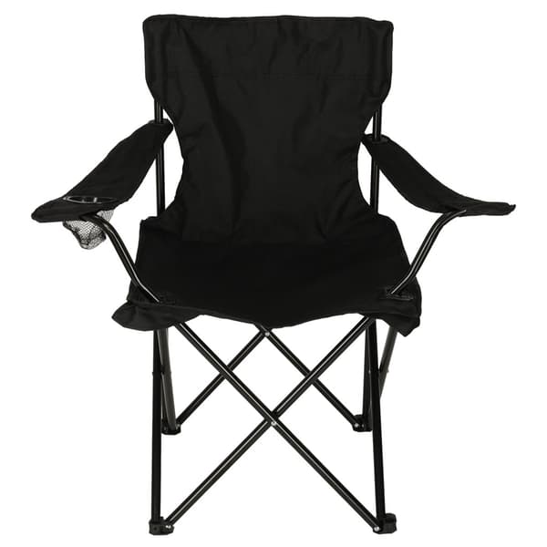 Fällbar campingstol svart Oxford 600D med transportväska 95 kg