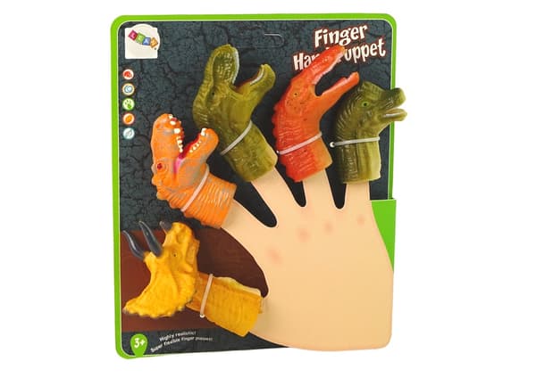 Sorminuket dinosaurukset, kumia, 5-pack, 3+ vuotta
