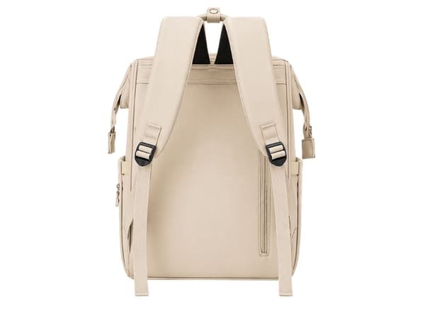 City-rygsæk dame A4 28x41x21 cm polyester creme