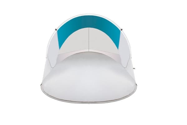 Pop-up rantateltta 220x120x90 cm turkoosi/harmaa polyesteri lasikuitu