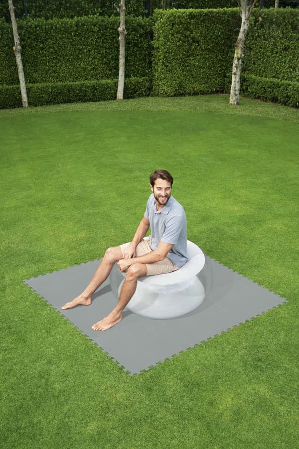 Poolunderlägg skummatta 50x50 cm 9-pack skydd mot punktering