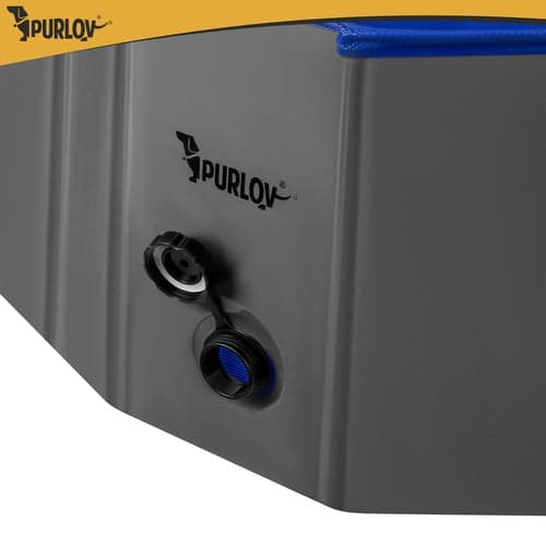 Fällbar hundpool 160x30 cm 600 l PVC/ABS med avloppsventil